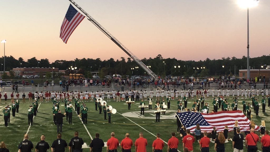 First Responders Night on the football field.